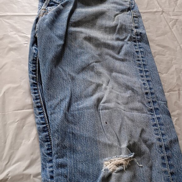 Mens Button Fly Blue Jeans - Picture 5 of 8